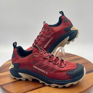 Merrell Moab Speed 2 Mid Waterproof  Trail Running Shoes Mens Sz 10.5 Red Vibram